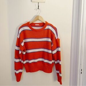 Little Lies orange striped sweater